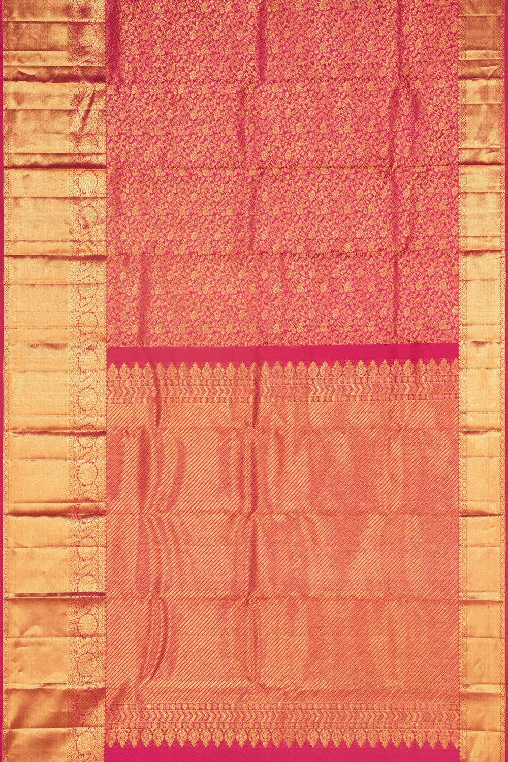 Image of Kanchipattu Brocade Pink Saree